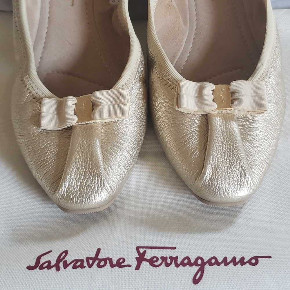 Salvatore Ferragamo Nappa Leather Flats